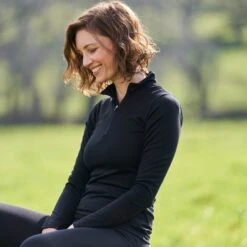 Women’s Long Sleeve Thermal Zip Neck Baselayer Top -go outdoors shop go 208297 f