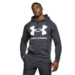 Under Armour Rival Large Logo Overhead Hoodie -go outdoors shop go 371875 z
