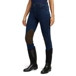 Dublin Women’s Shona Knee Patch Denim Breeches -go outdoors shop go 517478 z