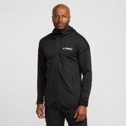 Adidas TERREX Men’s Terrex Tech Flooce Hooded Hiking Fleece Jacket