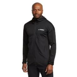Adidas TERREX Men’s Terrex Tech Flooce Hooded Hiking Fleece Jacket -go outdoors shop go 526836 z