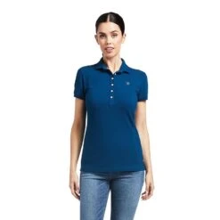 Ariat Women's Prix 2.0 Short Sleeved Polo Shirt -go outdoors shop go 574068 z