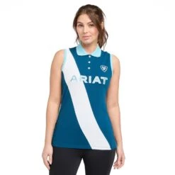 Ariat Women's Taryn Sleeveless Polo Shirt -go outdoors shop go 574078 z