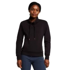 Womens Organic Remy Cotton Sweatshirt Black -go outdoors shop go 576956 z