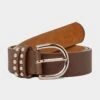 Womens Leather Belt With Rose Gold Detailing Bison Dark Brown 2 Womens Leather Belt With Rose Gold Detailing Bison Dark Brown -go outdoors shop go 576966 a