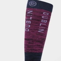 Dublin 3 Pack Socks Red Violet Ombre -go outdoors shop go 591572 d