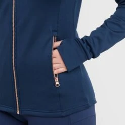 Women’s Zip Fleece In Dark Blue -go outdoors shop go 600885 f