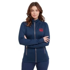 Women’s Zip Fleece In Dark Blue -go outdoors shop go 600885 z