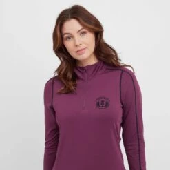 Women’s Long Sleeve Base Layer In Wine -go outdoors shop go 600888 e