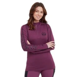 Women’s Long Sleeve Base Layer In Wine -go outdoors shop go 600888 z