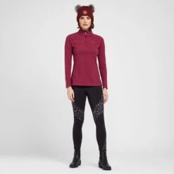 Women's Team Long Sleeve Base Layer In Mulberry -go outdoors shop go 614477 c