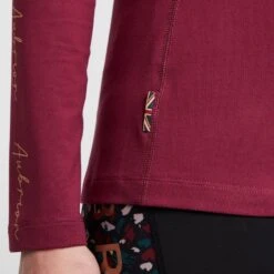 Women's Team Long Sleeve Base Layer In Mulberry -go outdoors shop go 614477 h