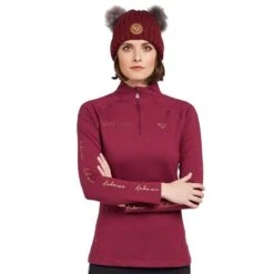 Women's Team Long Sleeve Base Layer In Mulberry -go outdoors shop go 614477 z