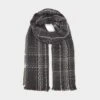 Platinum Womens Woven Scarf Black Chequered -go outdoors shop go 618423 a