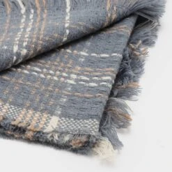 Platinum Womens Woven Scarf Grey Chequered -go outdoors shop go 618425 c