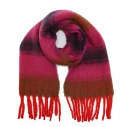 Platinum Womens Woven Scarf Pink Stripes -go outdoors shop go 618460 z