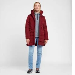 Regatta Womens Pamelina Hooded Parka Jacket Red -go outdoors shop go 618882 c