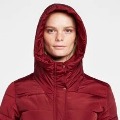 Regatta Womens Pamelina Hooded Parka Jacket Red -go outdoors shop go 618882 d