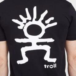 TROLL Men’s Back Logo T-Shirt In Black -go outdoors shop go 643889 e